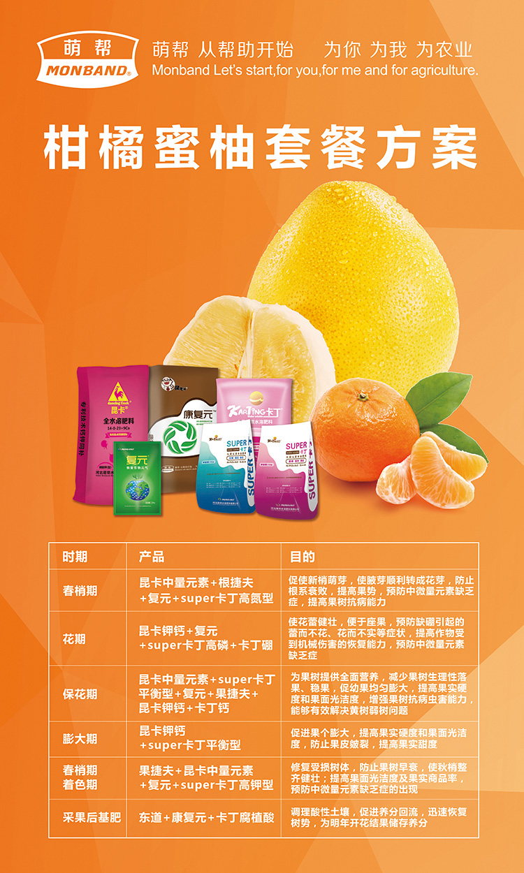 柑橘蜜柚营养方案